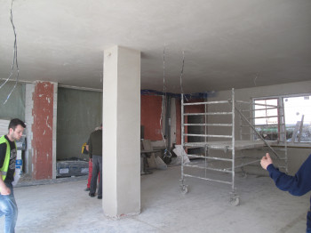 Stěnové a stropní rohože jídelna omítky Rehabilitační ústav Kladruby u Vlašimi